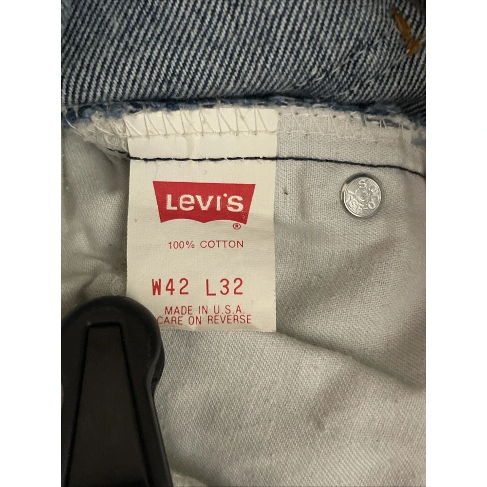 Vintage Levis 517 Mens 42x32 Blue Boot‎ Cut 80's Orange Tab Jeans USA Made